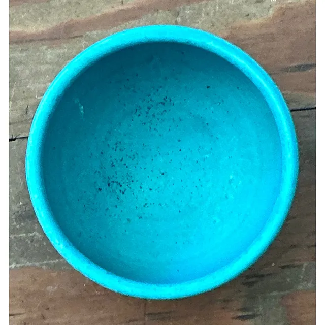 Vintage Boho Studio Pottery Bowl - Stoneware, 6W x 3.2H — additional photo 2
