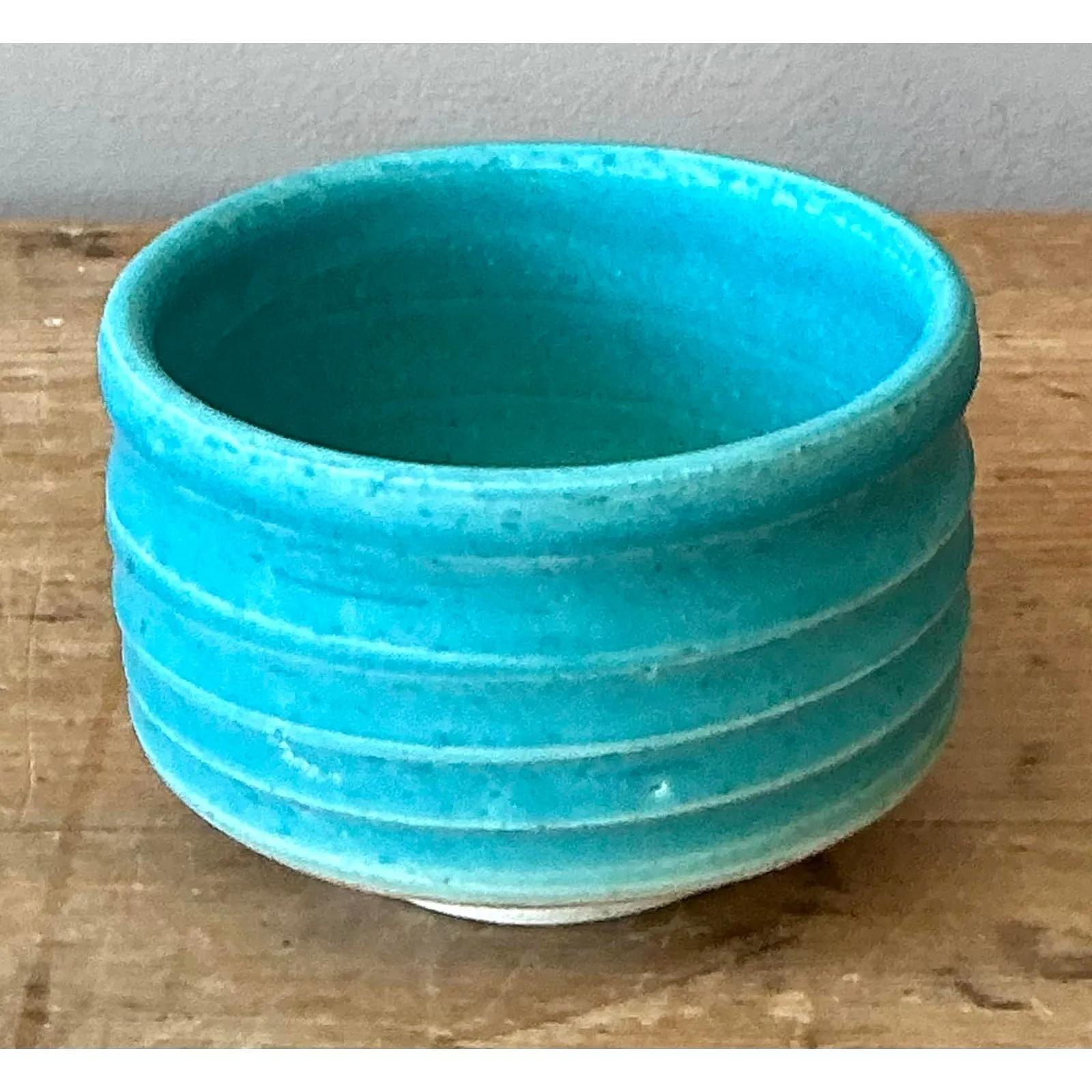 Vintage Boho Studio Pottery Bowl - Stoneware, 6W x 3.2H — additional photo 3