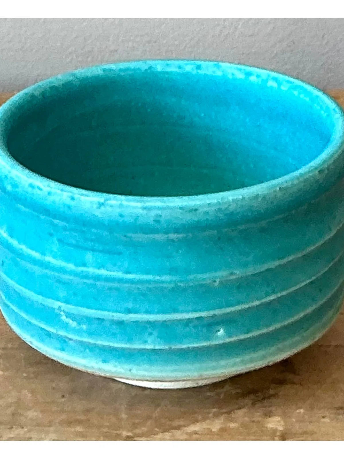 Vintage Boho Studio Pottery Bowl - Stoneware, 6W x 3.2H — additional photo 3