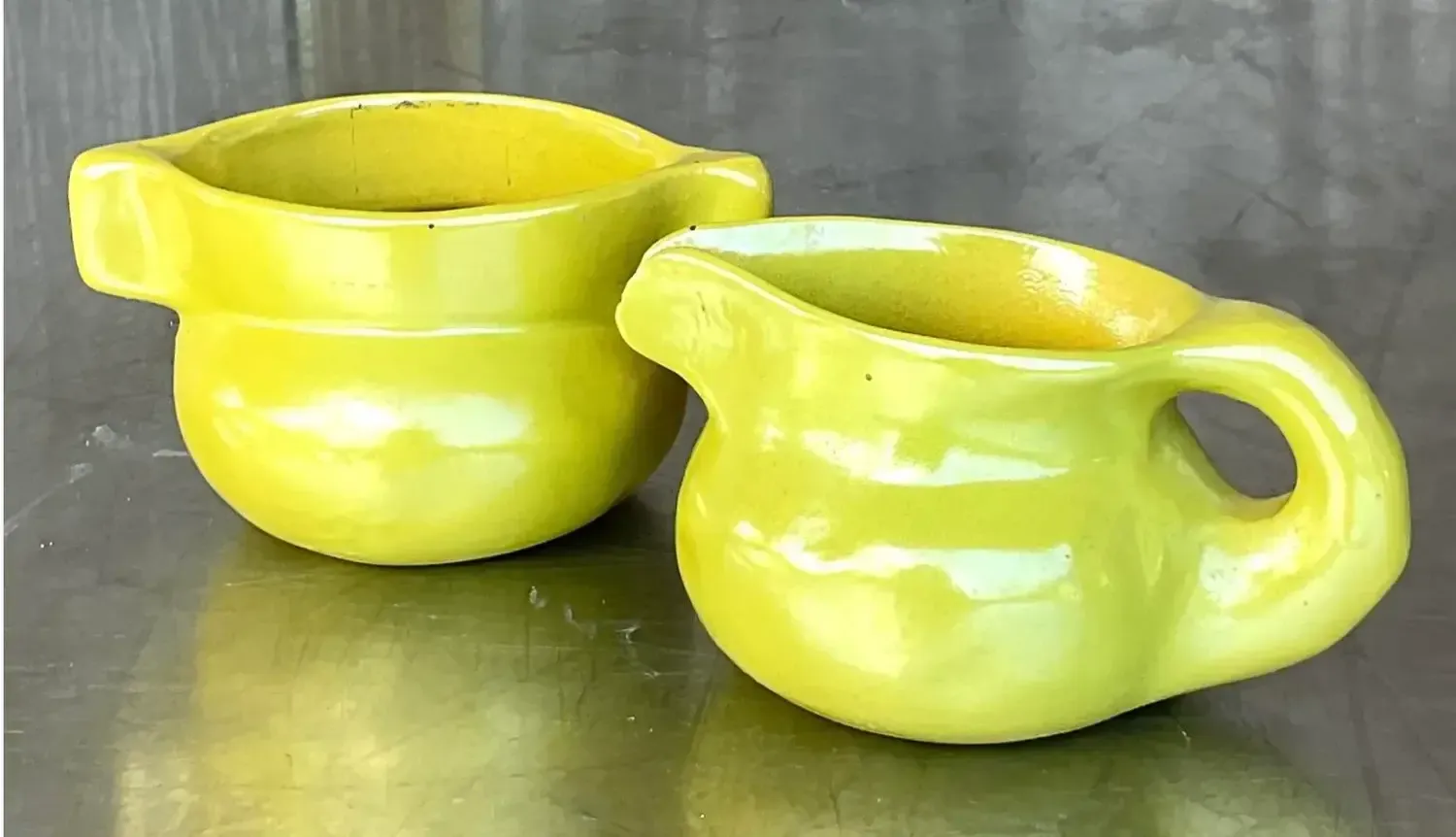 Vintage Boho Studio Pottery Cream and Sugar Set — additional photo 6