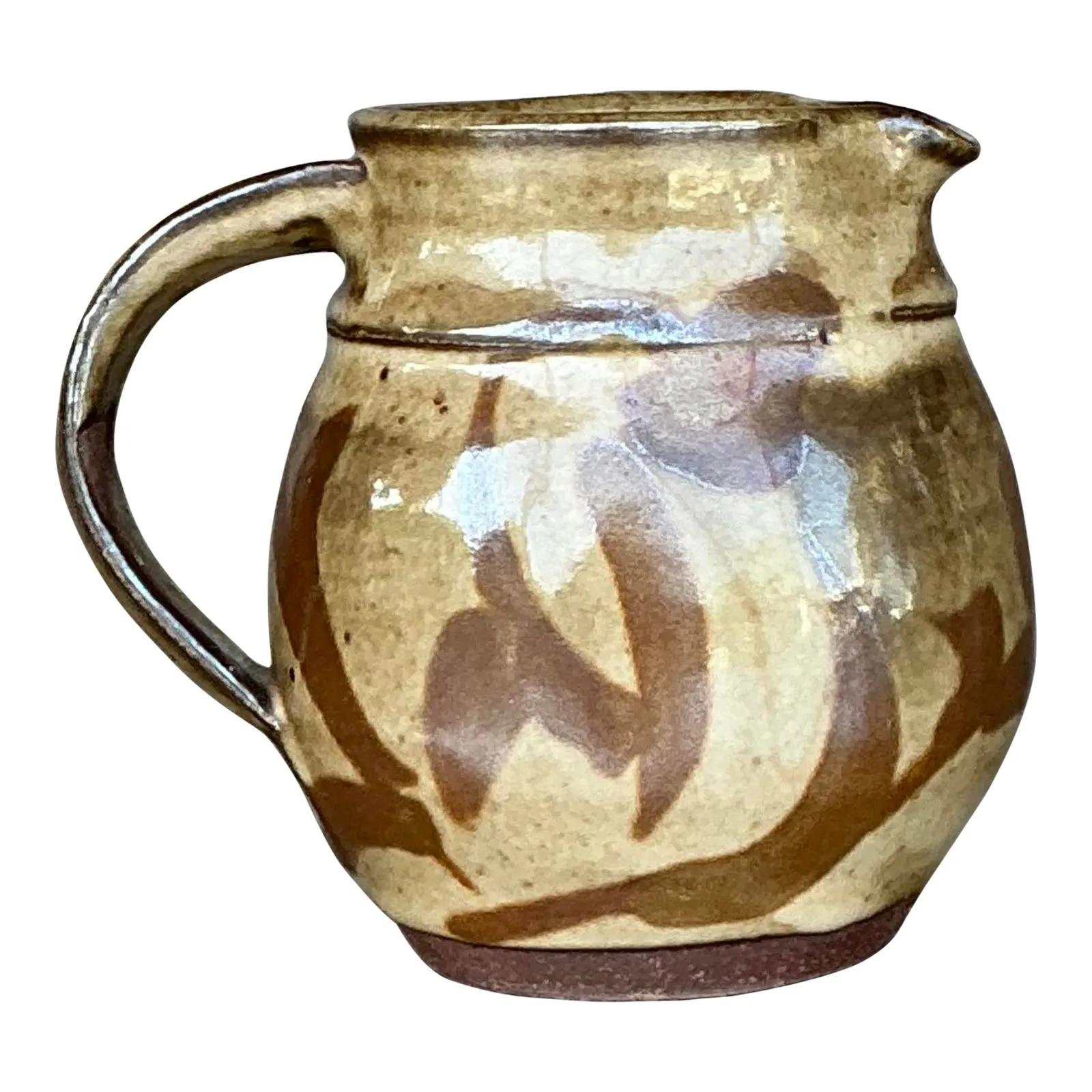 Vintage Boho Studio Pottery Pitcher — additional photo 2