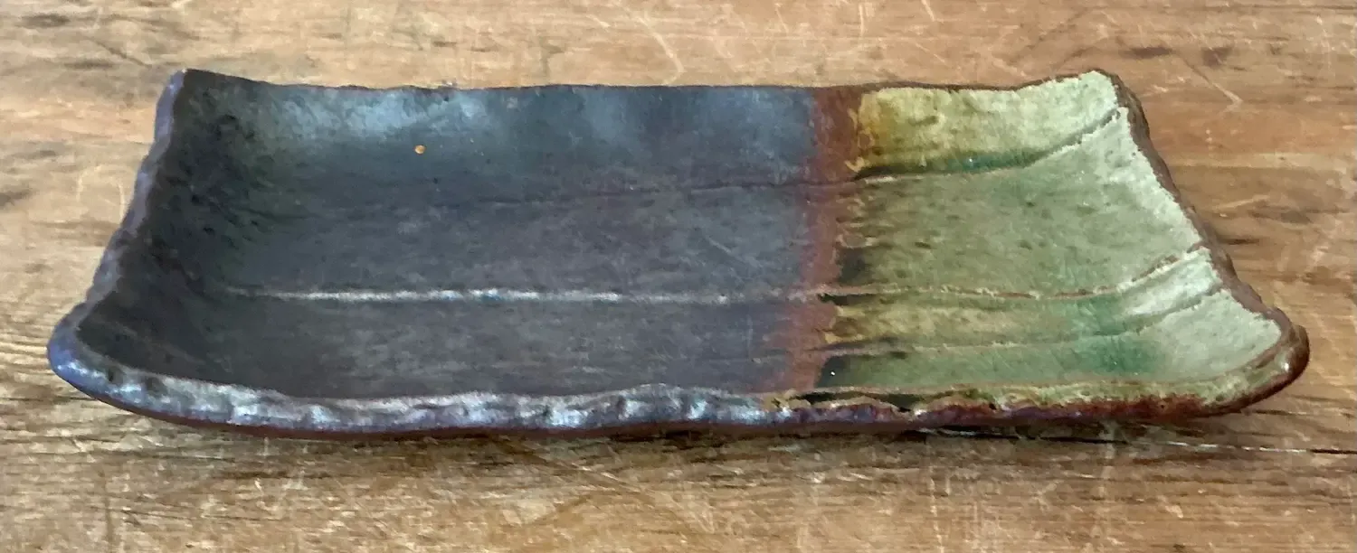 Vintage Boho Studio Pottery Platter — additional photo 3