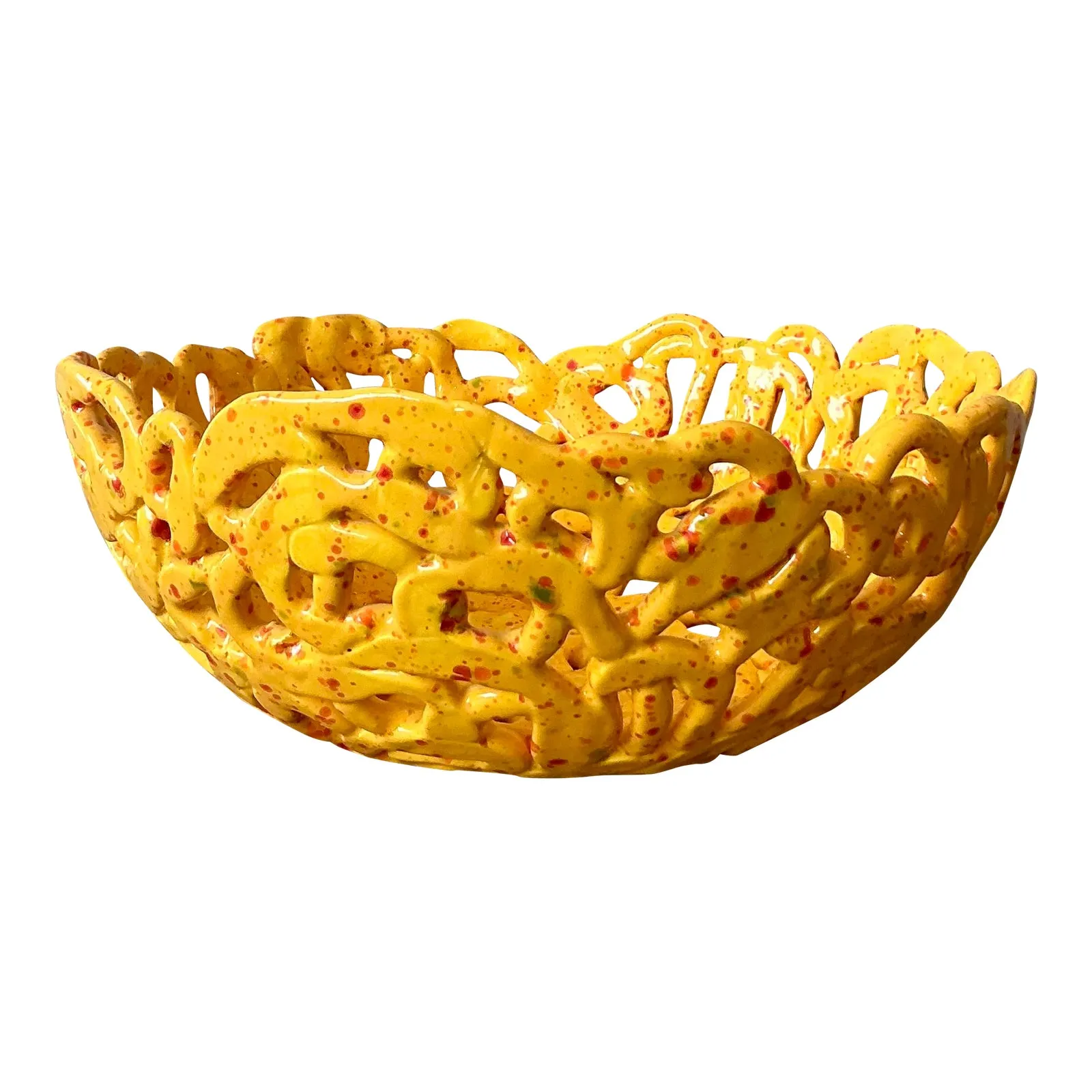 Vintage Boho Studio Pottery Squiggle Bowl — additional photo 1