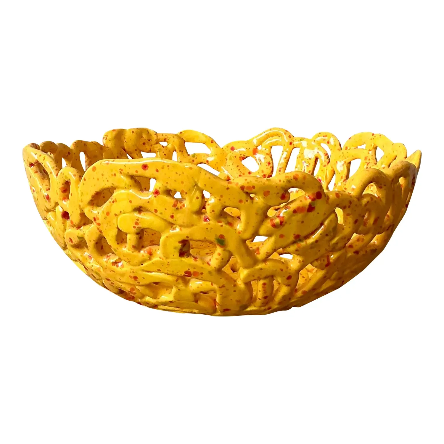 Vintage Boho Studio Pottery Squiggle Bowl — additional photo 5