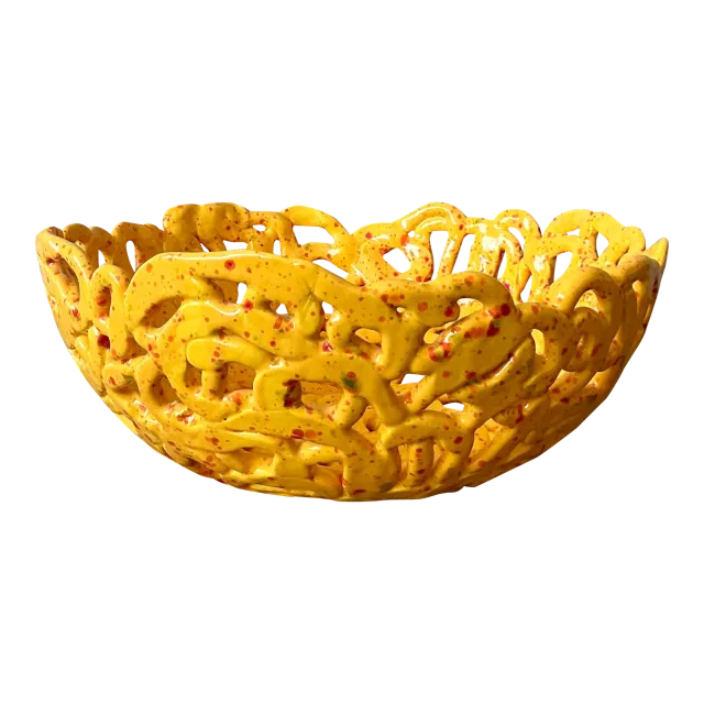 Vintage Boho Studio Pottery Squiggle Bowl — additional photo 6