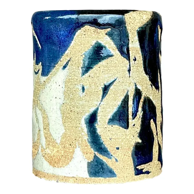 Vintage Boho Studio Pottery Vase - Pottery, 3.5W x 4.25H — additional photo 1