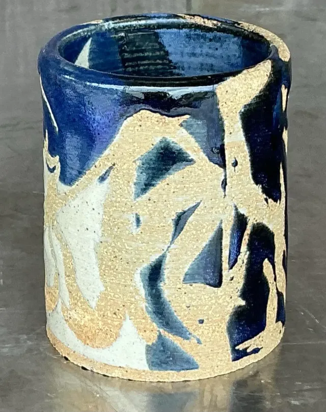 Vintage Boho Studio Pottery Vase - Pottery, 3.5W x 4.25H — additional photo 2