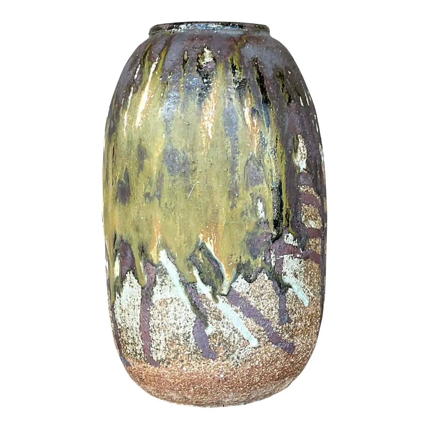 Vintage Boho Studio Pottery Vase - Pottery, 5.75W x 10.5H — additional photo 1