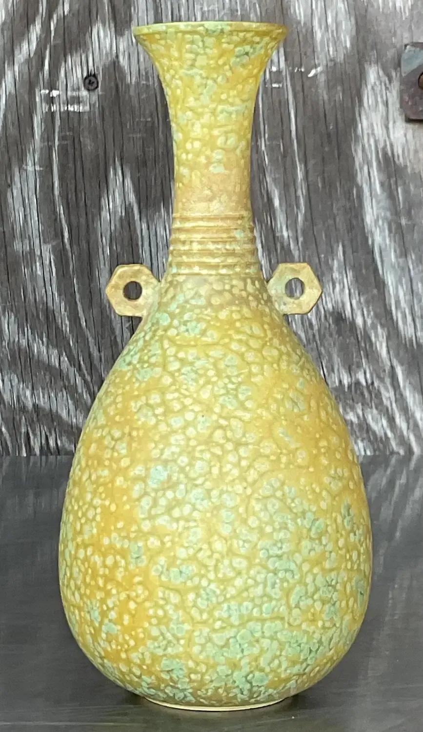 Vintage Boho Studio Pottery Vase - Pottery, 4.25W x 8.75H — additional photo 2