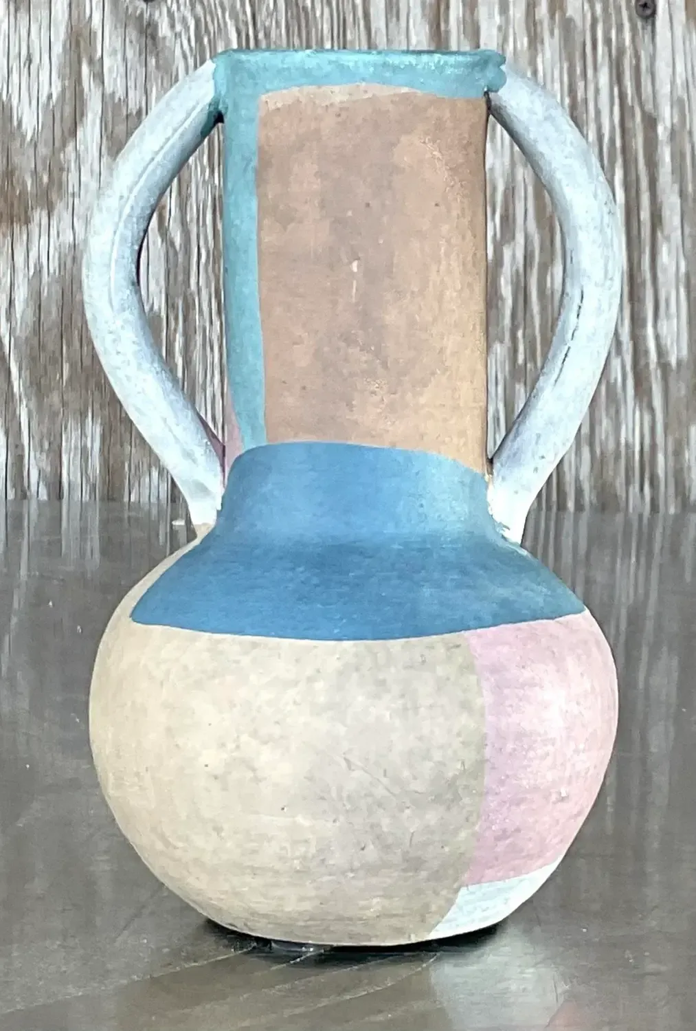 Vintage Boho Studio Pottery Vase - Ceramic, 2.5W x 4H — additional photo 2