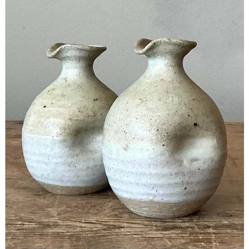 Vintage Boho Studio Pottery Vases - A Pair — additional photo 1