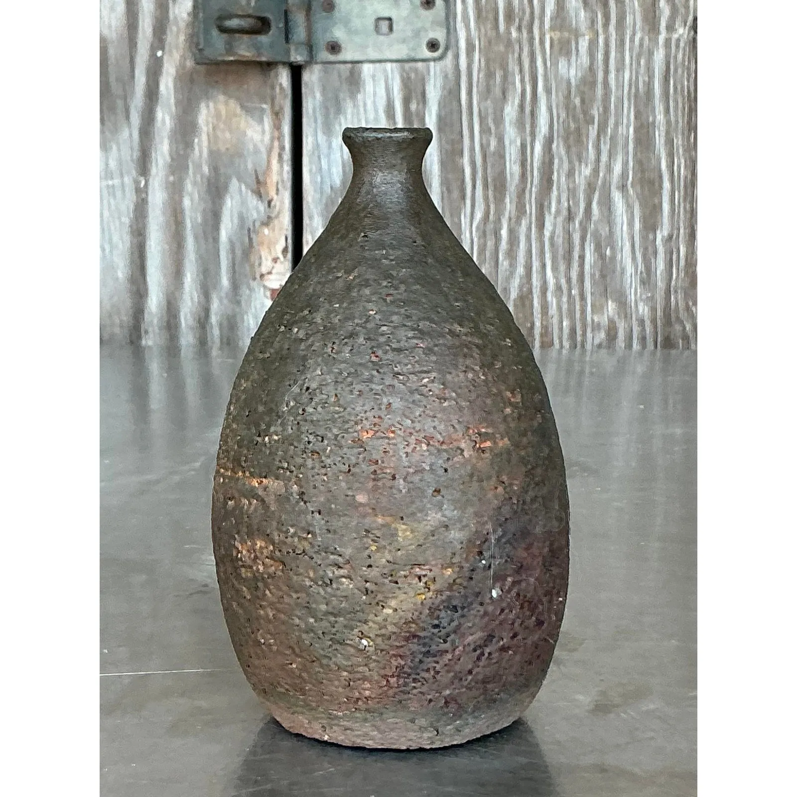 Vintage Boho Studio Pottery Weed Vase - Ceramic, 6W x 8H — additional photo 6