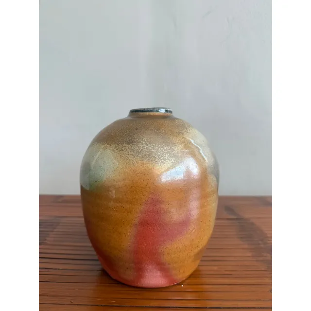 Vintage Boho Studio Pottery Weed Vase - Ceramic, 6W x 8H — additional photo 7