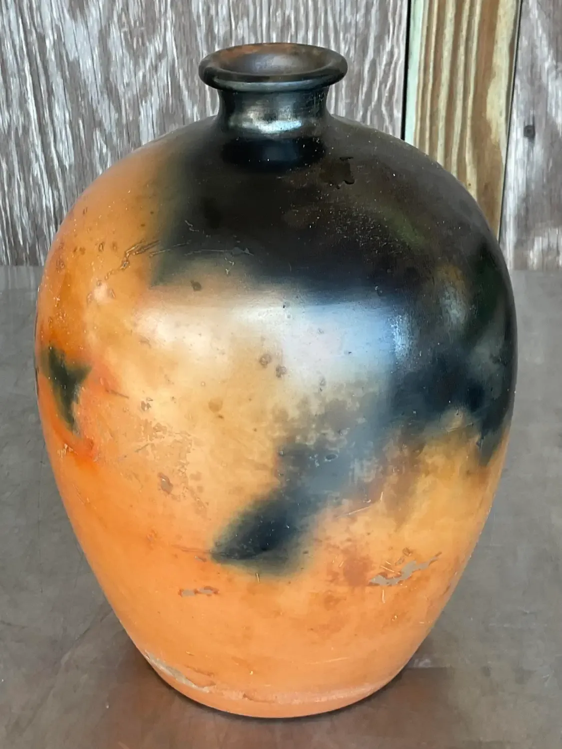 Vintage Boho Suggar Fired Pottery Urn — additional photo 4