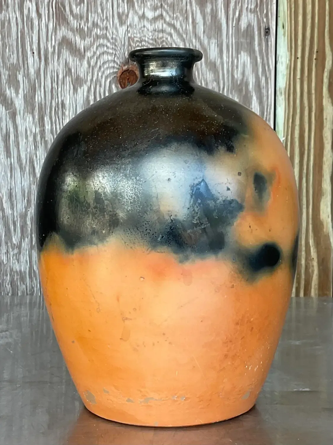Vintage Boho Suggar Fired Pottery Urn — additional photo 6