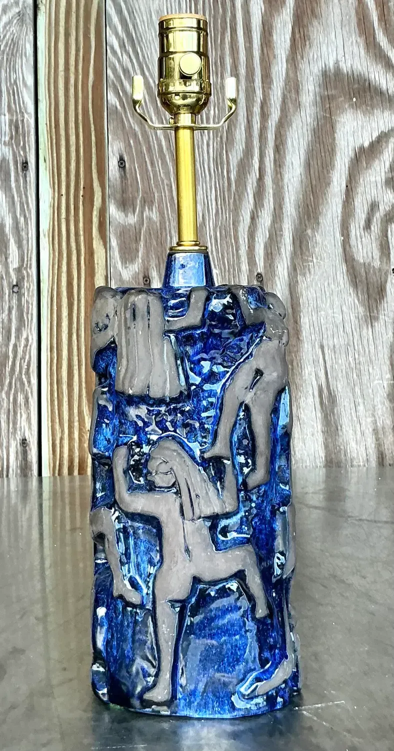 Vintage Boho Swedish Jie Ceramics Figural Lamp — additional photo 1
