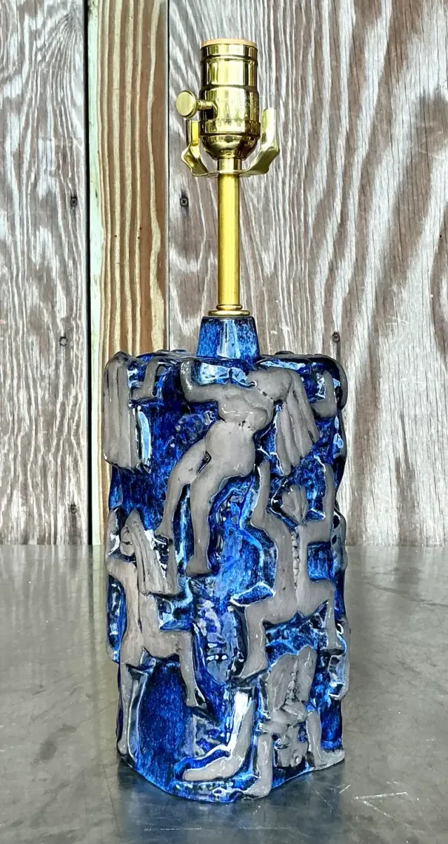Vintage Boho Swedish Jie Ceramics Figural Lamp — additional photo 3