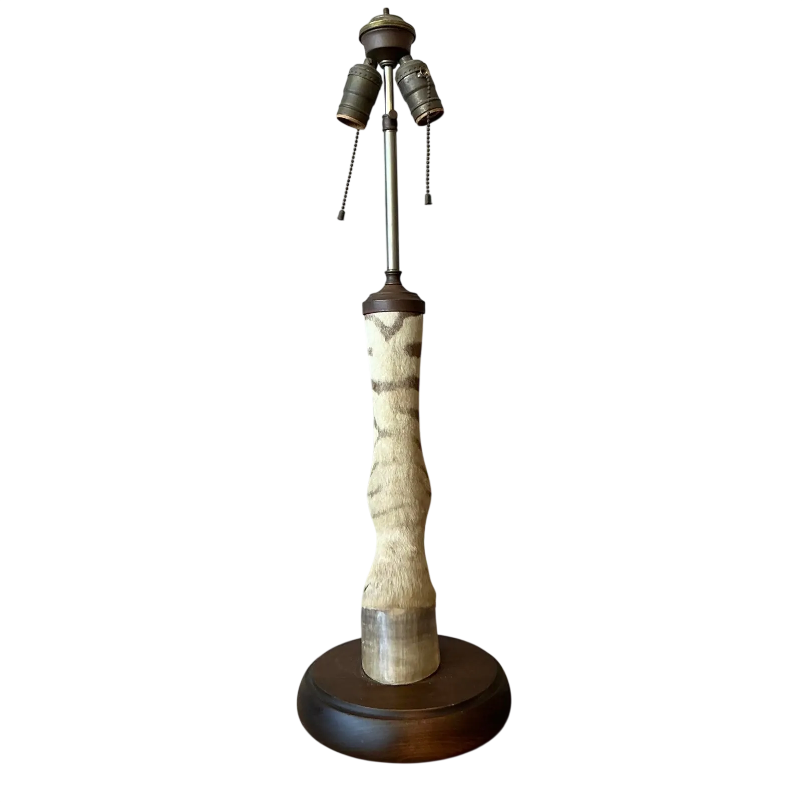 Vintage Boho Taxidermy Zebra Lamp