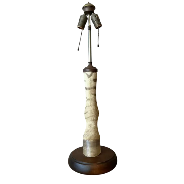 Vintage Boho Taxidermy Zebra Lamp — additional photo 1