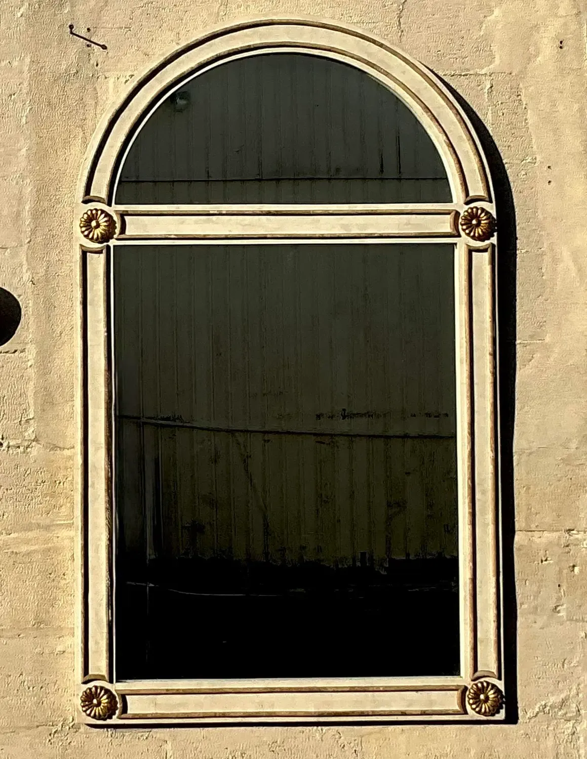 Vintage Boho Tessellated Stone Column Mirror — additional photo 2