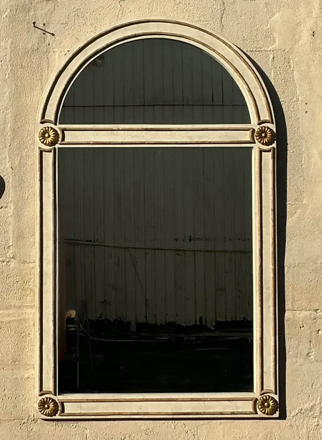 Vintage Boho Tessellated Stone Column Mirror — additional photo 3