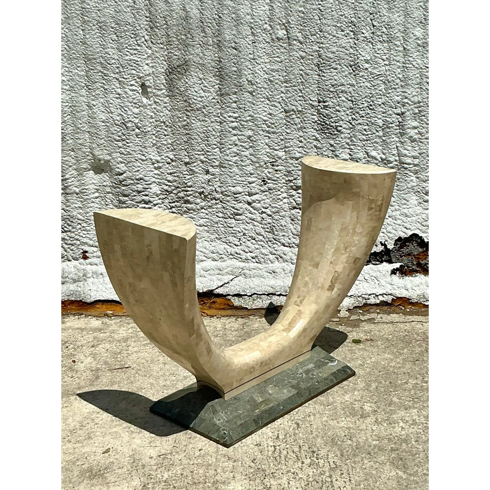 Vintage Boho Tessellated Stone Console Table — additional photo 1