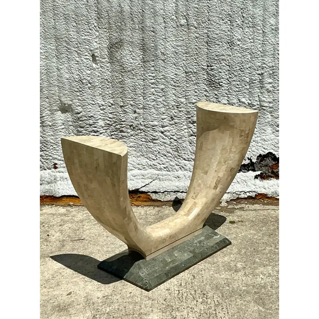 Vintage Boho Tessellated Stone Console Table — additional photo 1