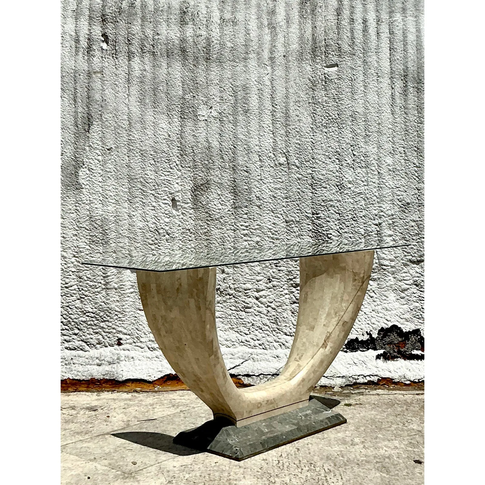 Vintage Boho Tessellated Stone Console Table — additional photo 2