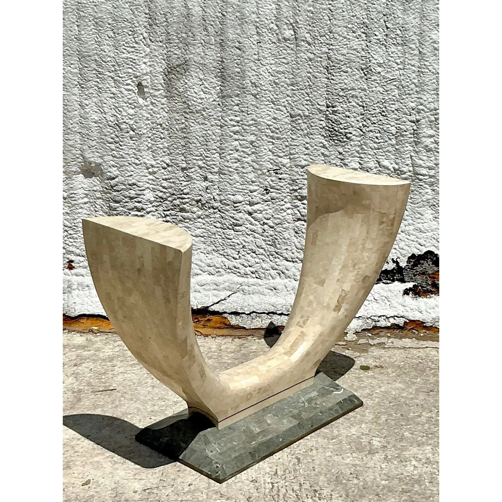 Vintage Boho Tessellated Stone Console Table — additional photo 4