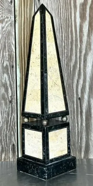 Vintage Boho Tessellated Stone Obelisk — additional photo 1