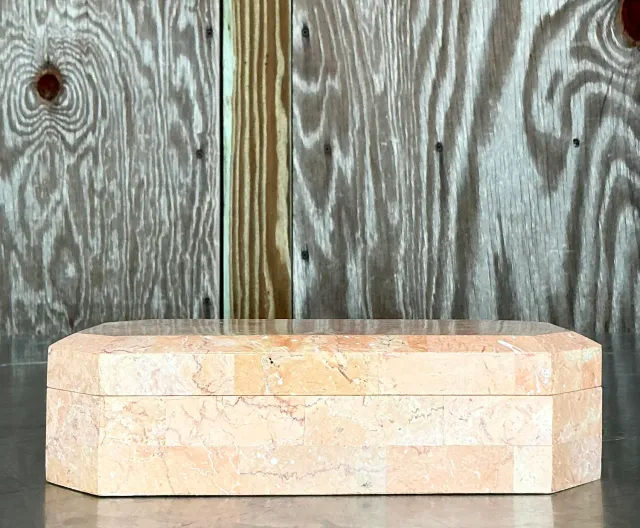 Vintage Boho Tessellated Stone Octagon Box — additional photo 1