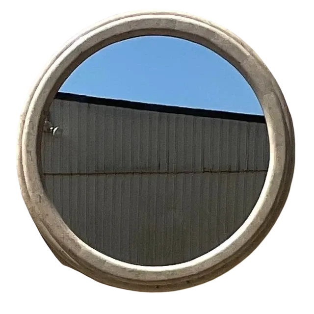 Vintage Boho Tessellated Stone Round Mirror — additional photo 5