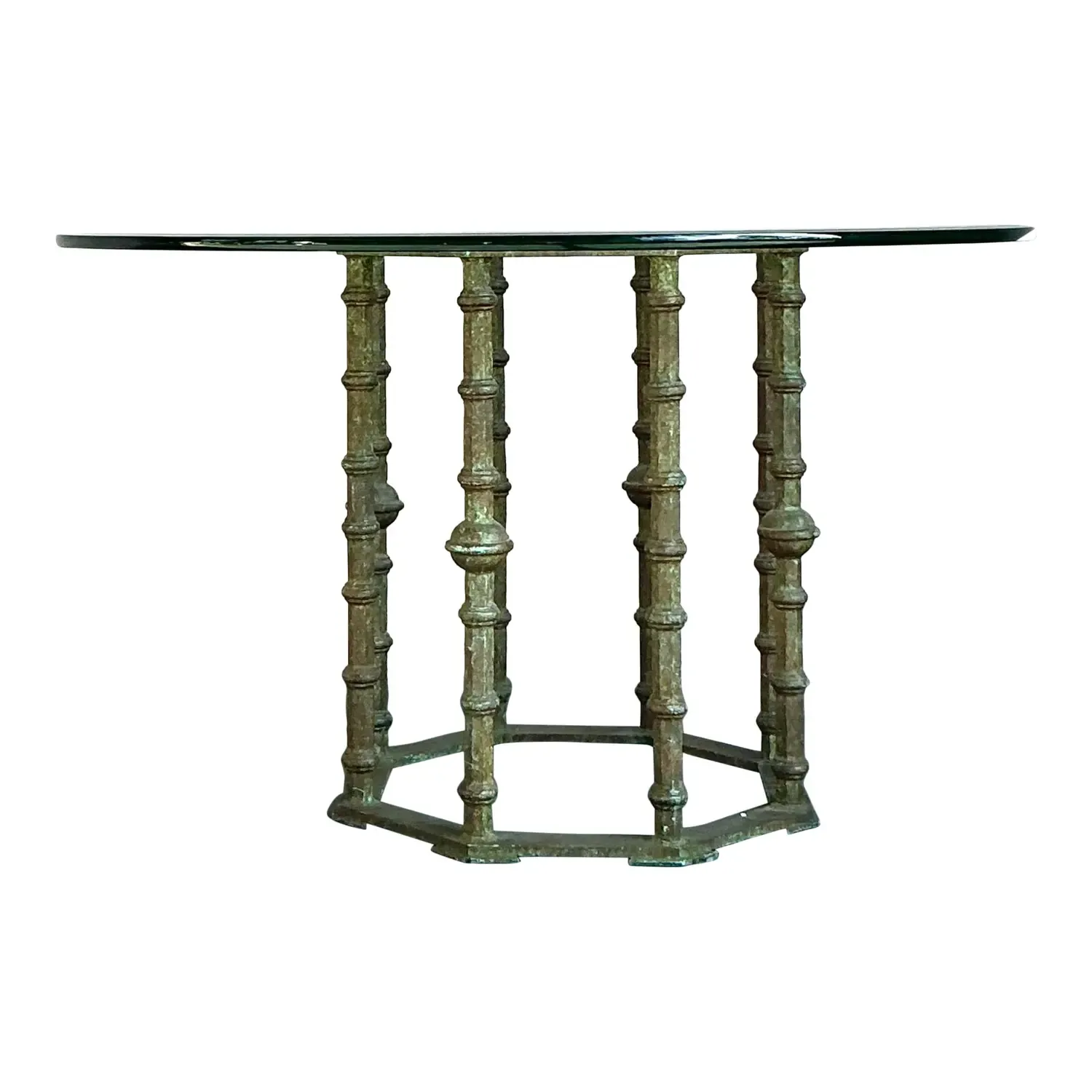 Vintage Boho Textured Pedestal Dining Table — additional photo 4