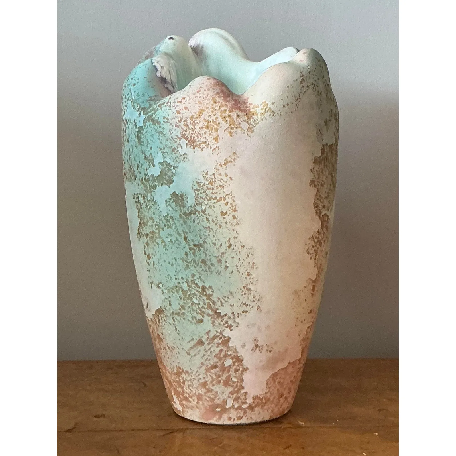 Vintage Boho Textured Vase by Tony Evans — additional photo 2