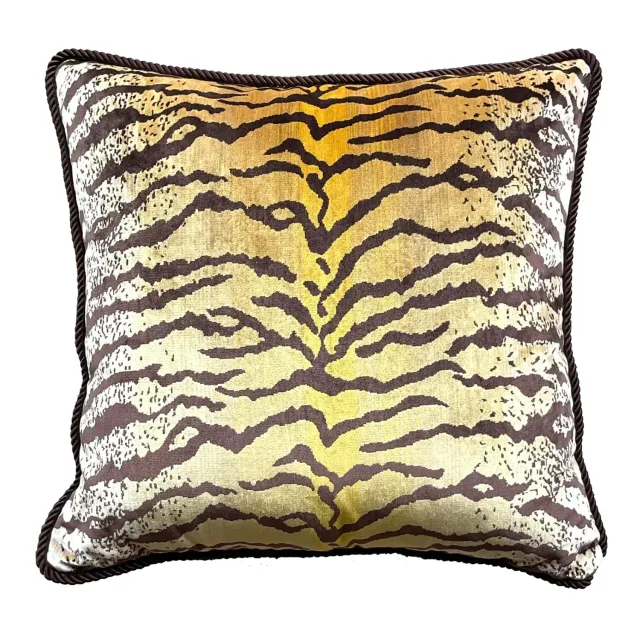 Vintage Boho Tiger Throw Pillow After Scalamandre — additional photo 1