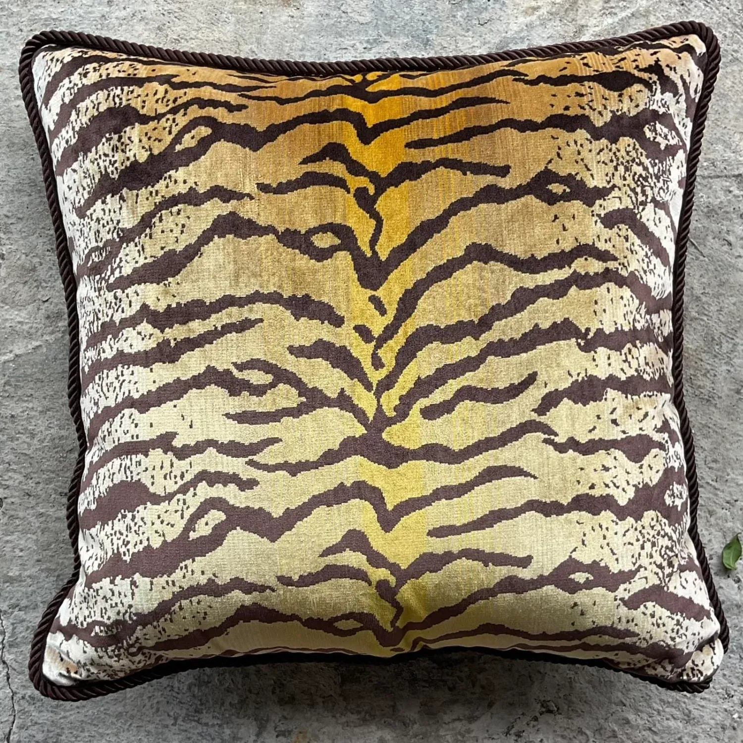 Vintage Boho Tiger Throw Pillow After Scalamandre — additional photo 6