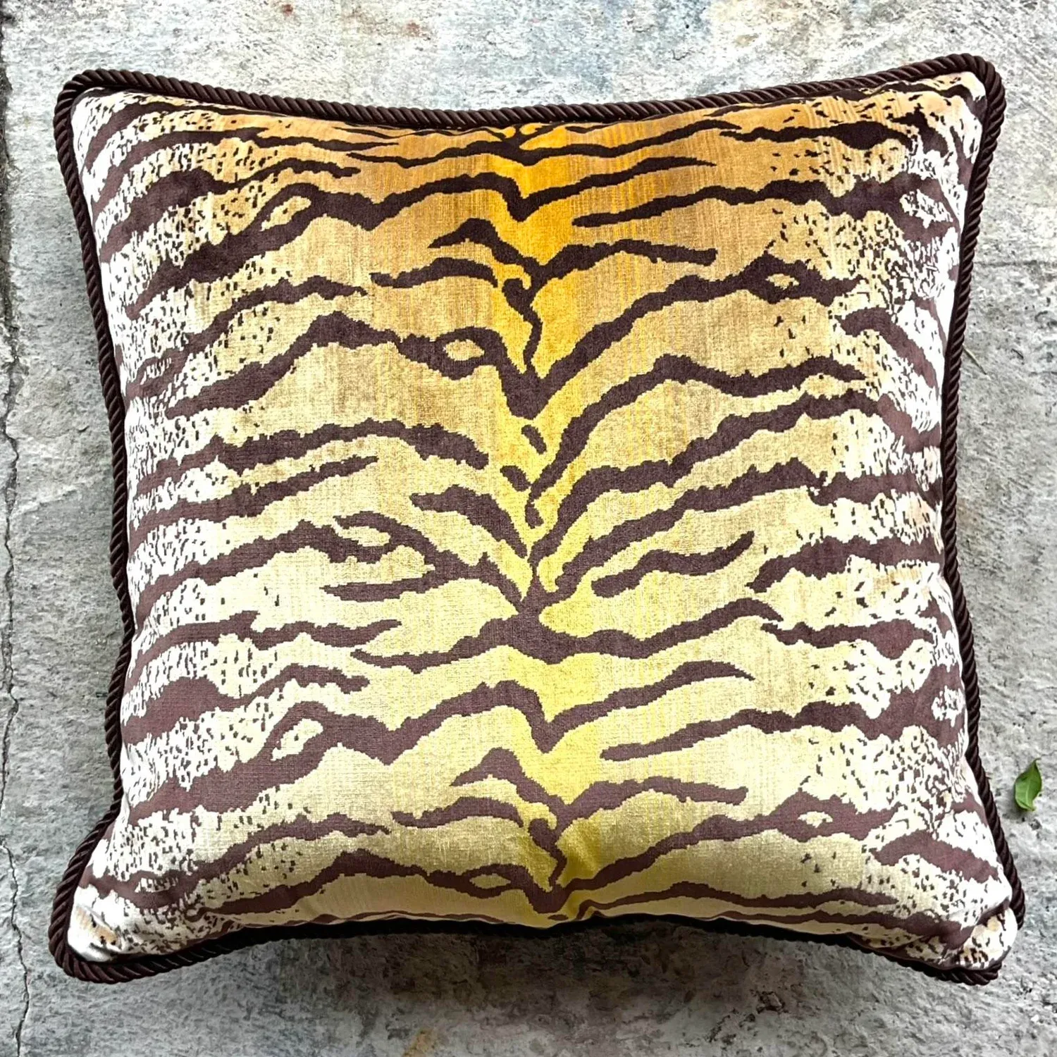 Vintage Boho Tiger Throw Pillow After Scalamandre — additional photo 8