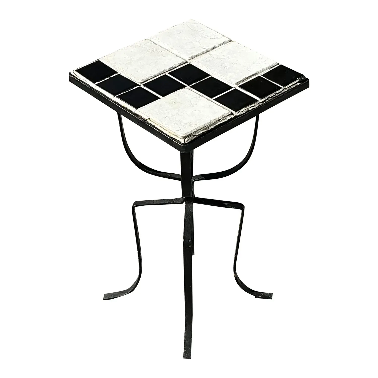 Vintage Boho Tile Top Drinks Table — additional photo 1