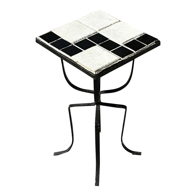 Vintage Boho Tile Top Drinks Table — additional photo 2