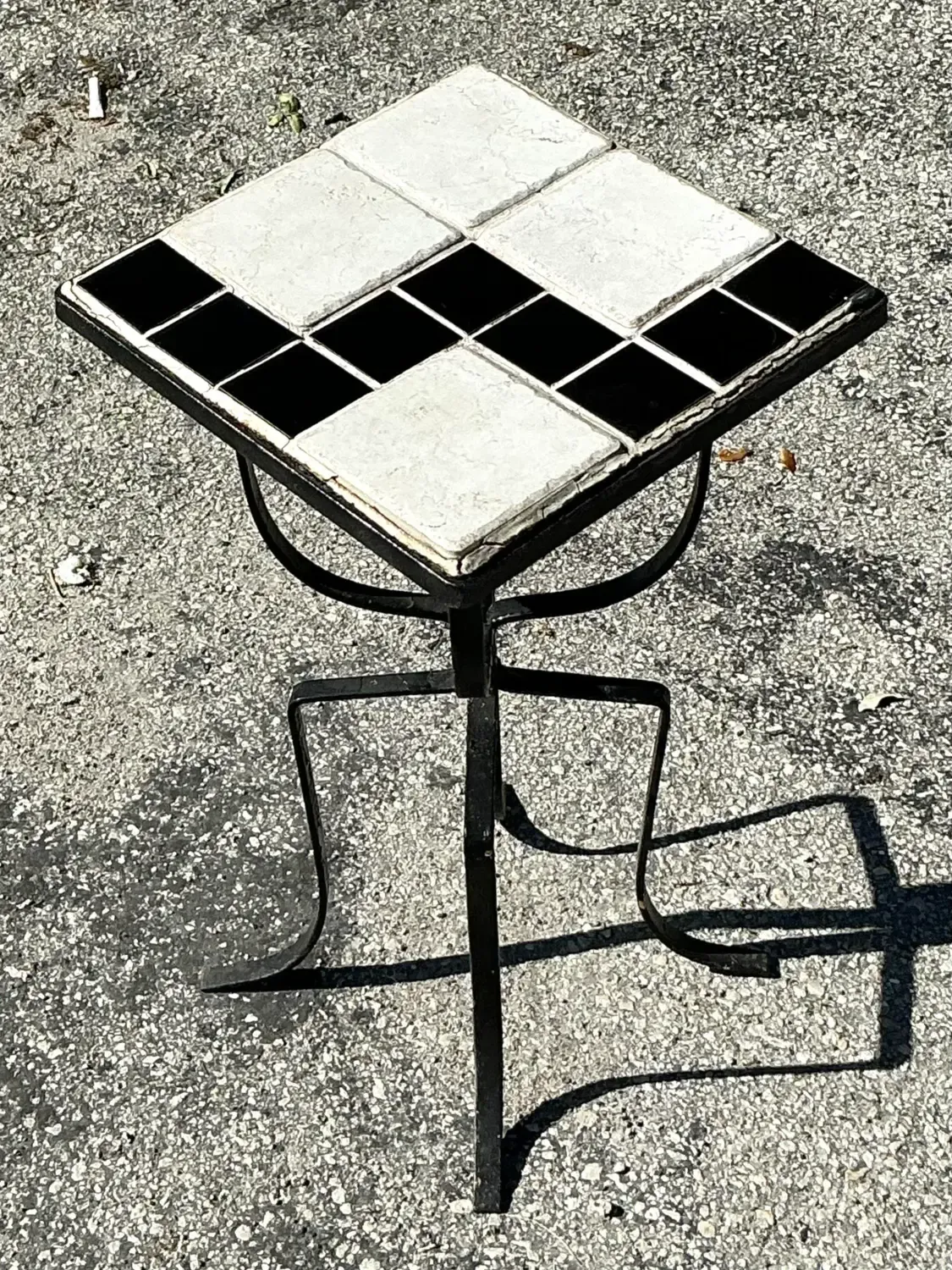 Vintage Boho Tile Top Drinks Table — additional photo 3