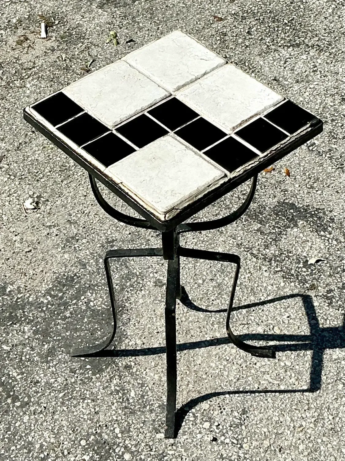 Vintage Boho Tile Top Drinks Table — additional photo 4