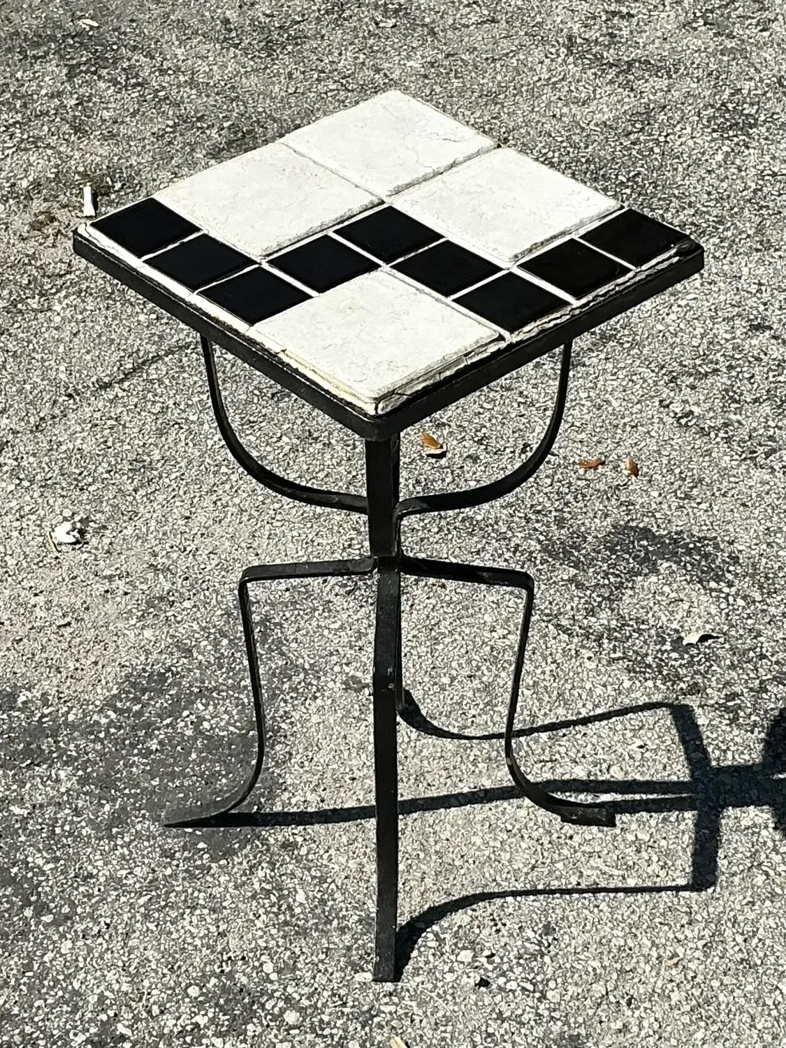 Vintage Boho Tile Top Drinks Table — additional photo 7