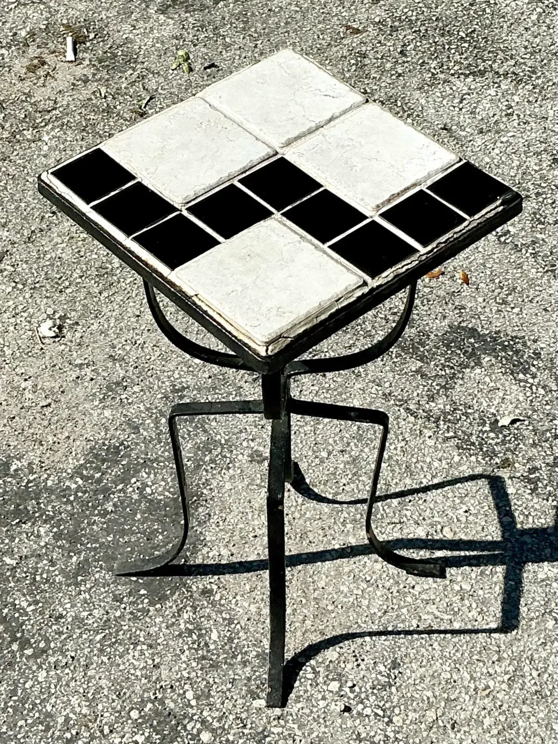 Vintage Boho Tile Top Drinks Table — additional photo 8