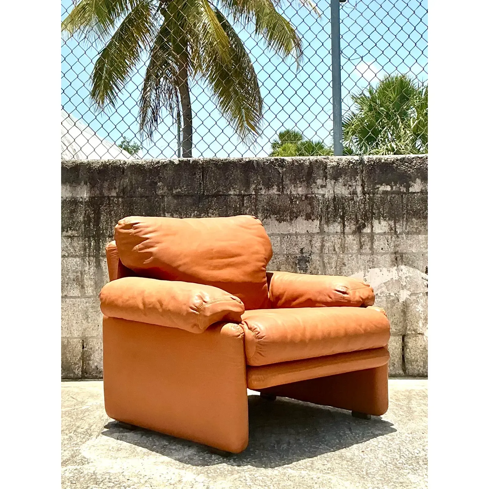 Vintage Boho Tobia Scarpa for B&B Italia Leather Lounge Chair — additional photo 1