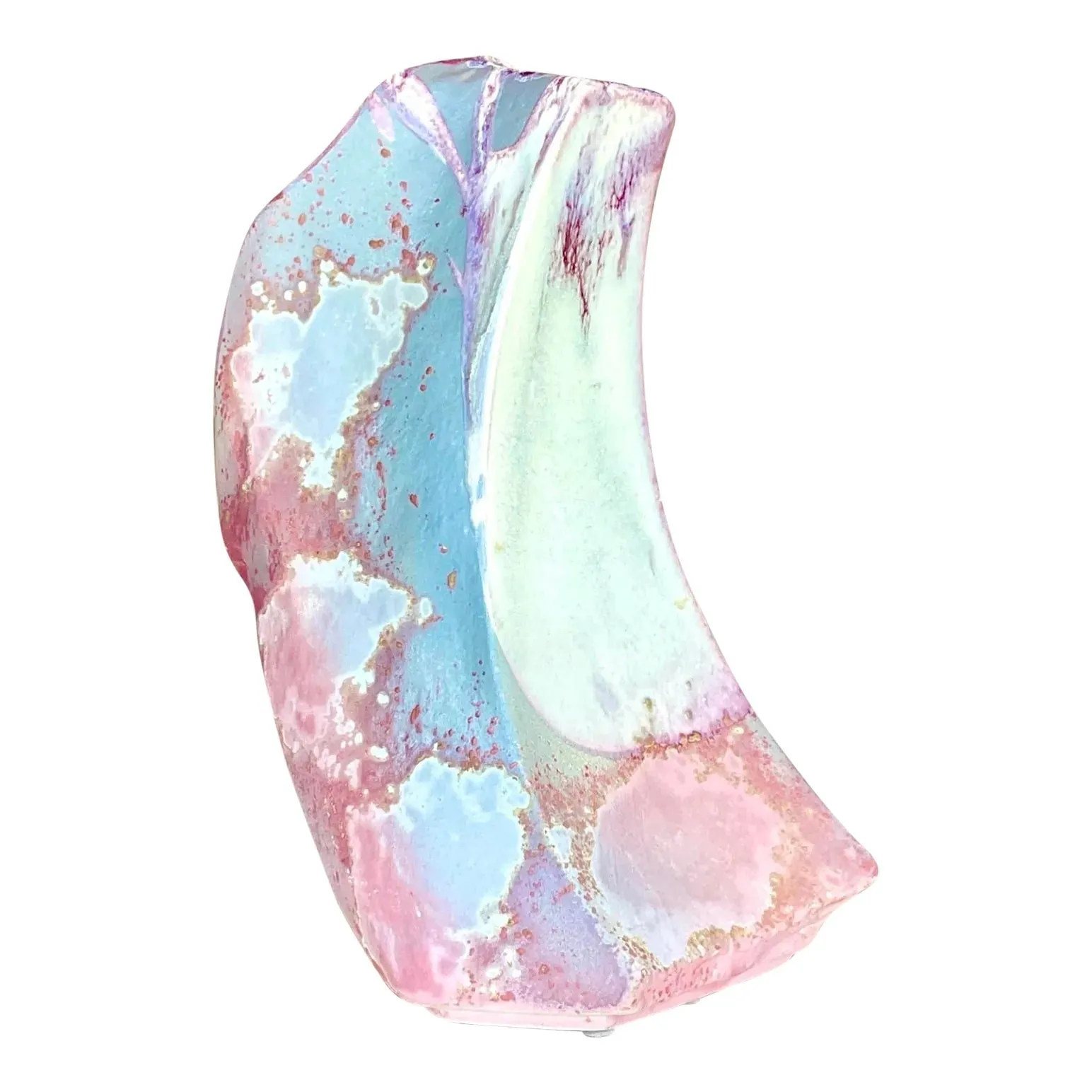 Vintage Boho Tony Evans Raku Fired Vase — additional photo 1