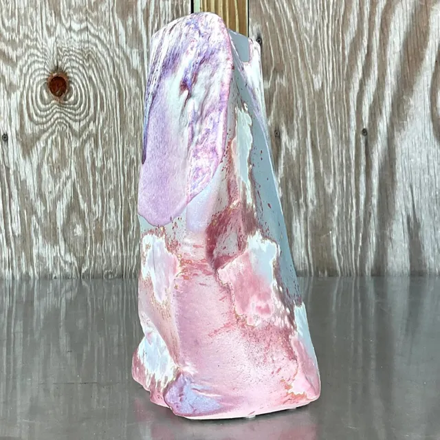 Vintage Boho Tony Evans Raku Fired Vase — additional photo 2