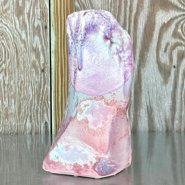 Vintage Boho Tony Evans Raku Fired Vase — additional photo 3