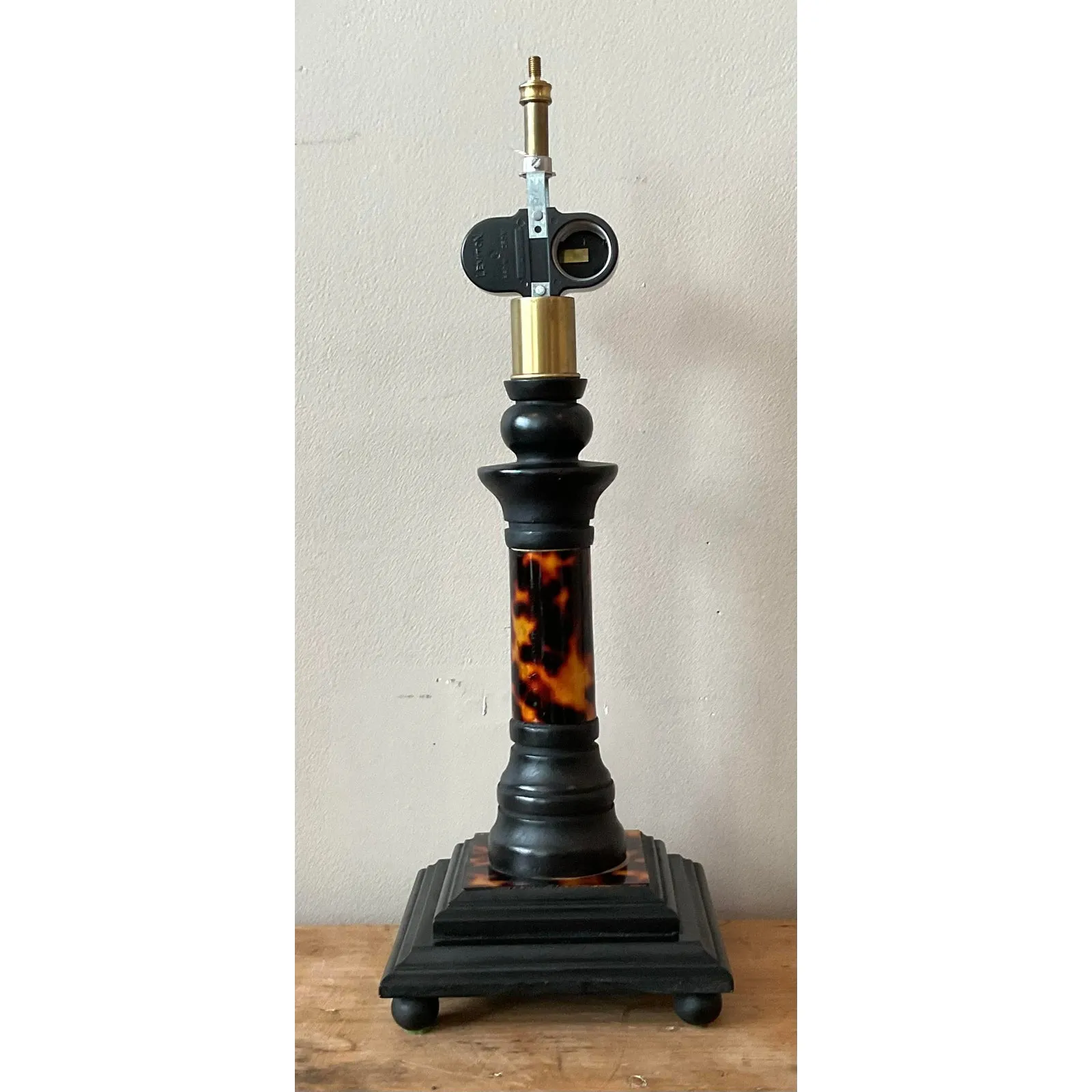 Vintage Boho Tortoise Shell Lamp
