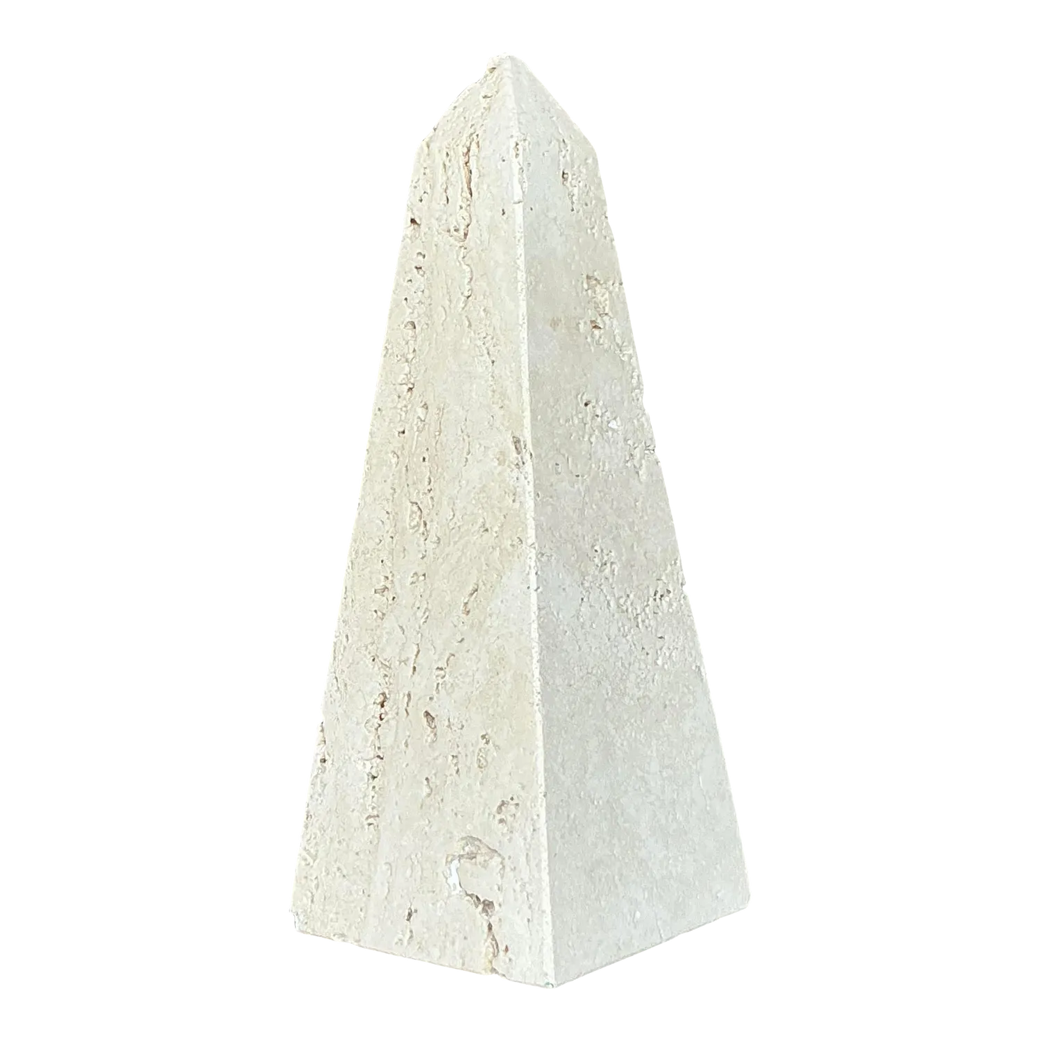 Vintage Boho Travertine Obelisk for Raymor