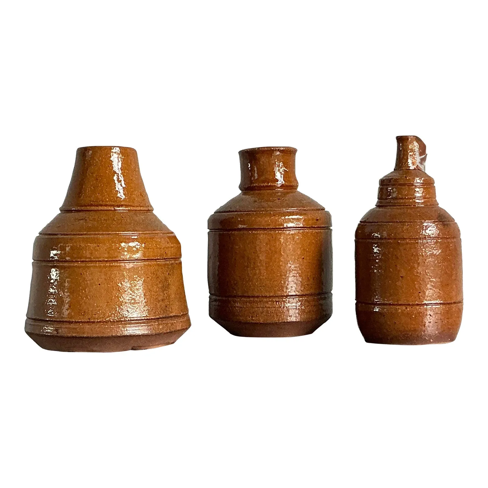 Vintage Boho Trio of Studio Pottery Vases — additional photo 1